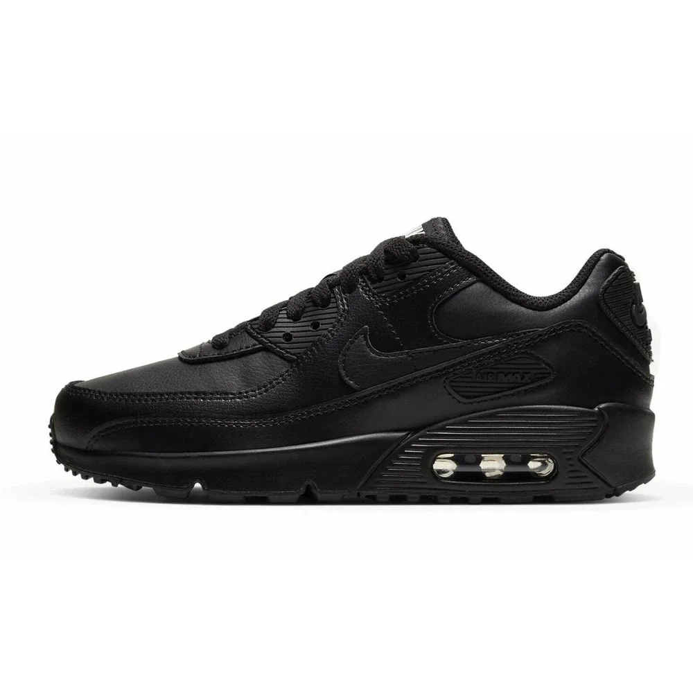 Nike Air Max 90 LTR GS Kids Size 3.5Y Black Running Shoes CD6864-001 NEW